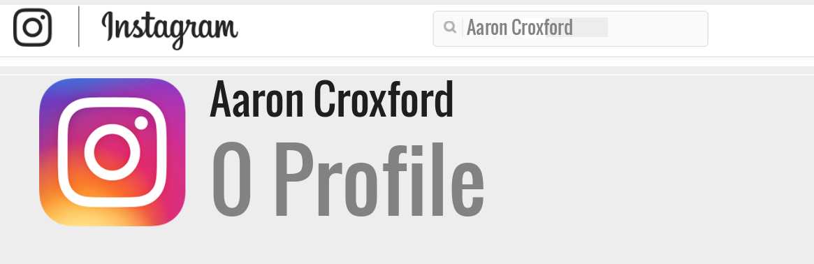 Aaron Croxford instagram account