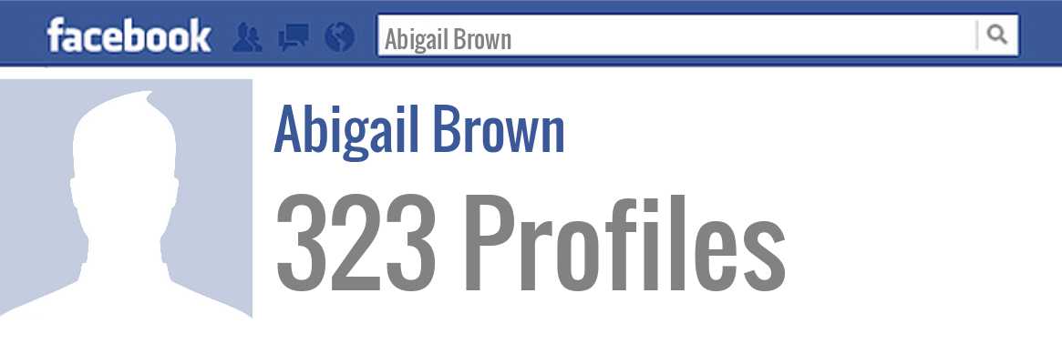 Abigail Brown facebook profiles