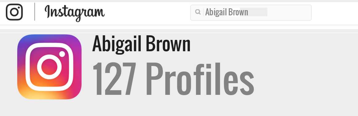 Abigail Brown instagram account