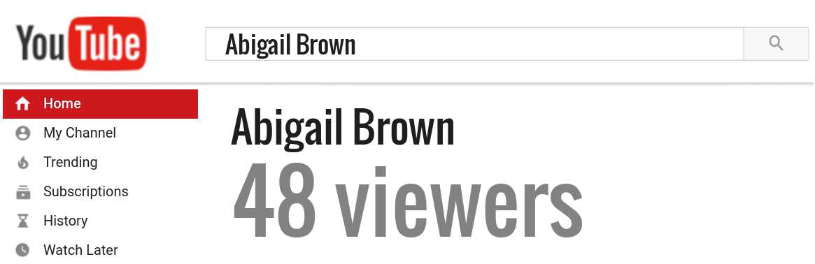 Abigail Brown youtube subscribers