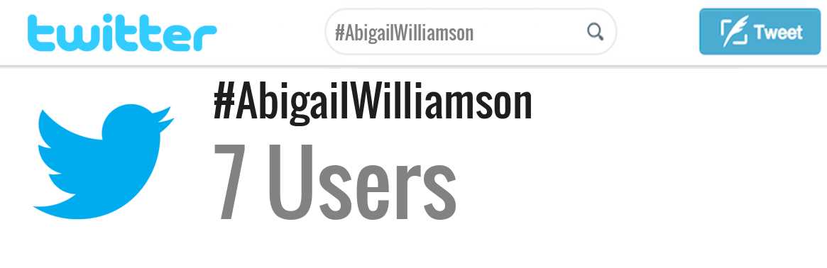 Abigail Williamson twitter account