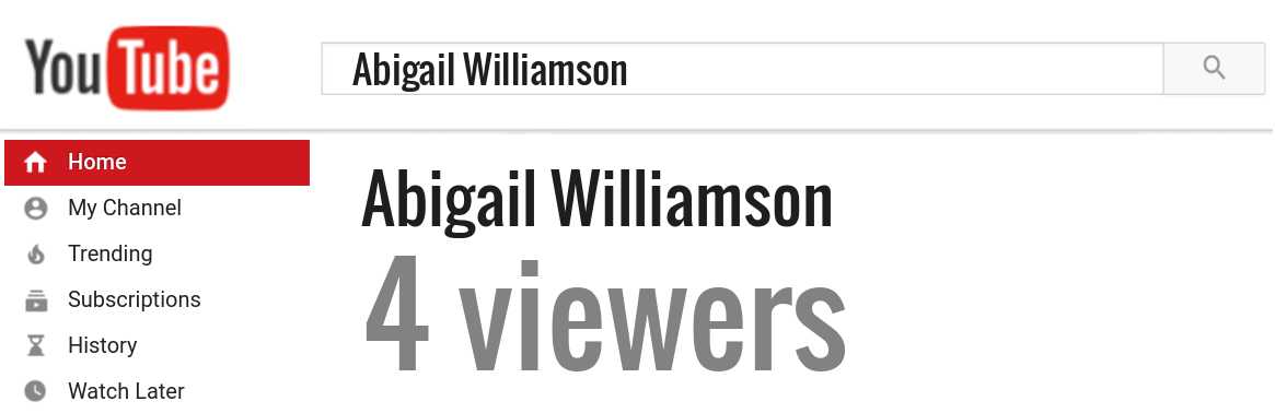 Abigail Williamson youtube subscribers