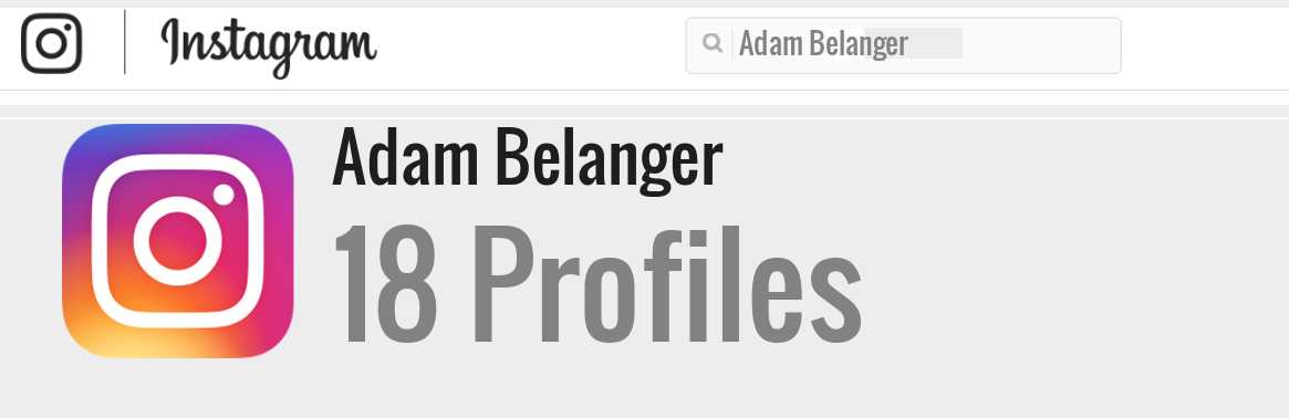 Adam Belanger instagram account