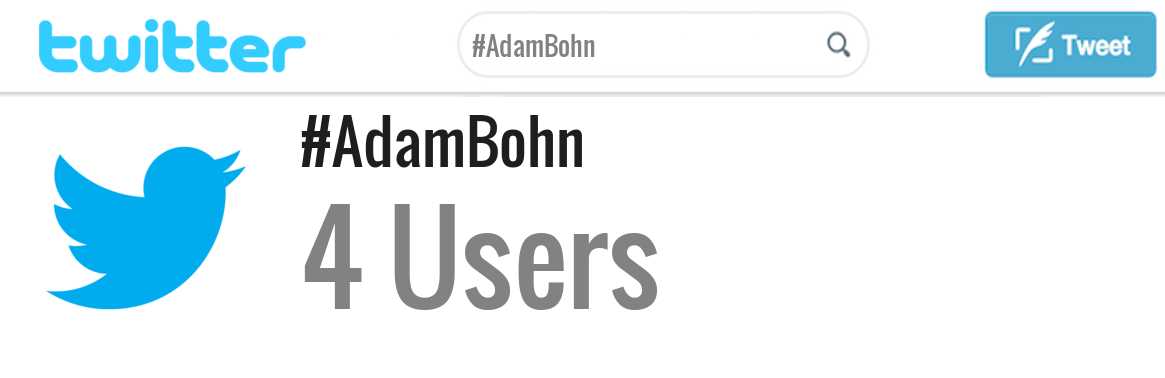 Adam Bohn twitter account