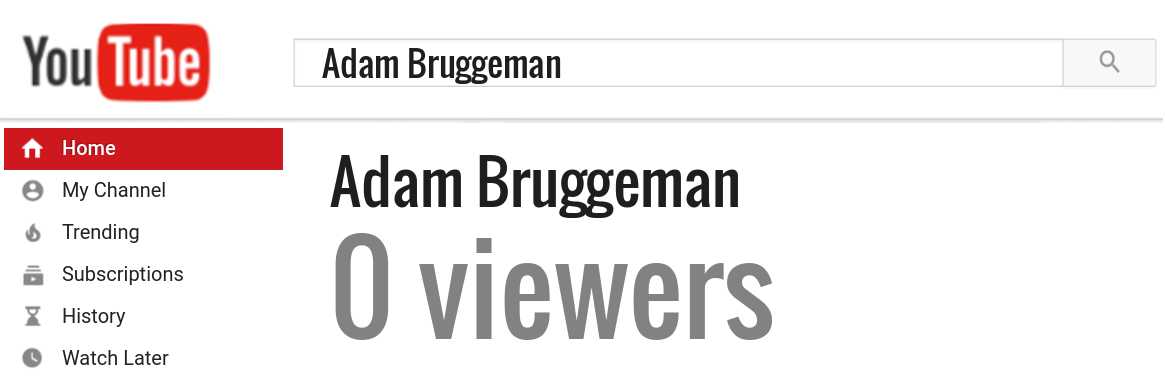 Adam Bruggeman youtube subscribers