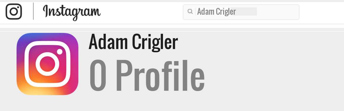 Adam Crigler instagram account