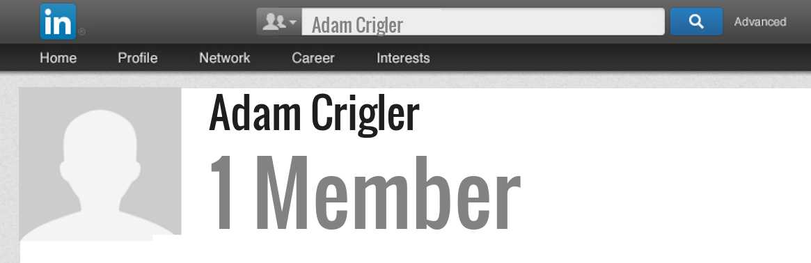 Adam Crigler linkedin profile