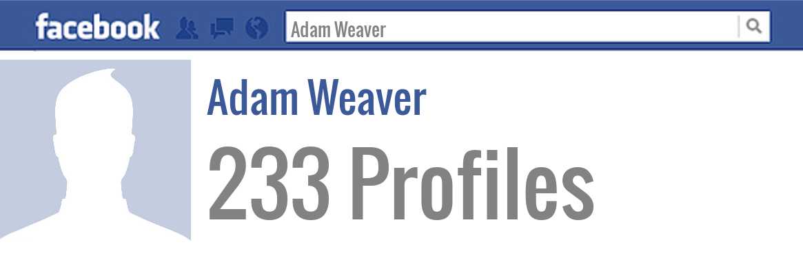 Adam Weaver facebook profiles