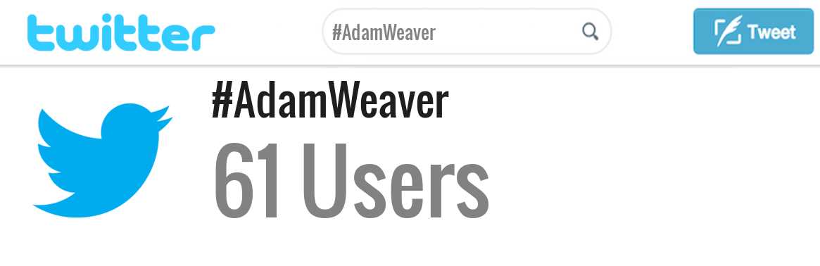 Adam Weaver twitter account