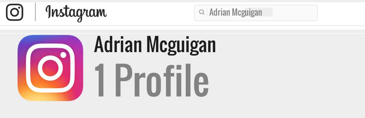 Adrian Mcguigan instagram account