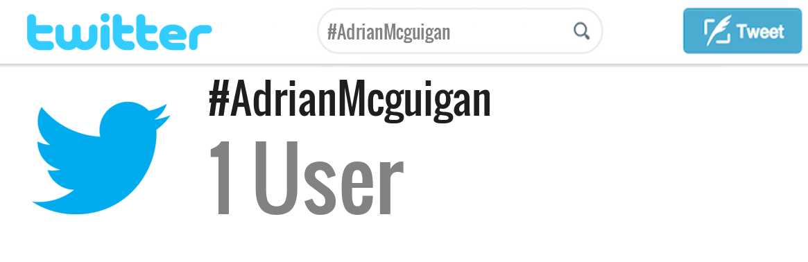 Adrian Mcguigan twitter account