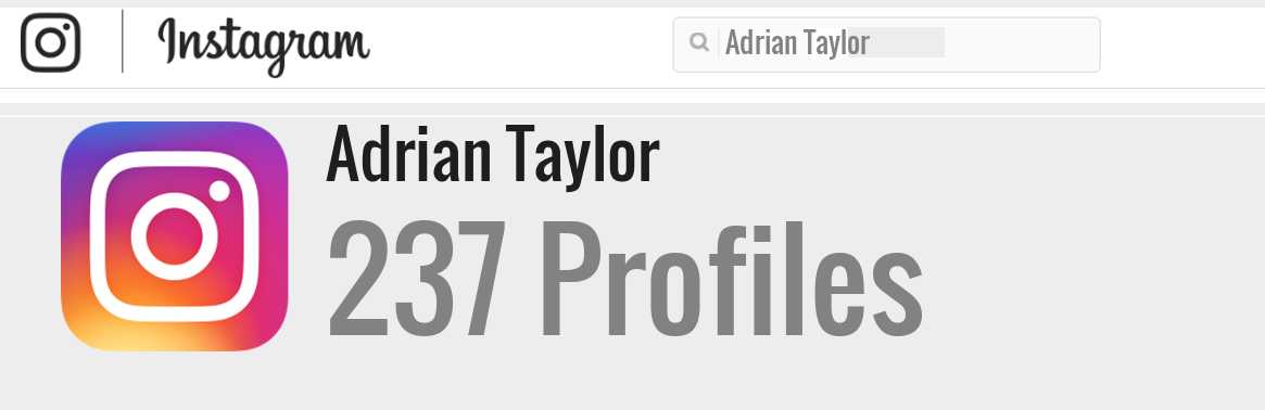 Adrian Taylor instagram account