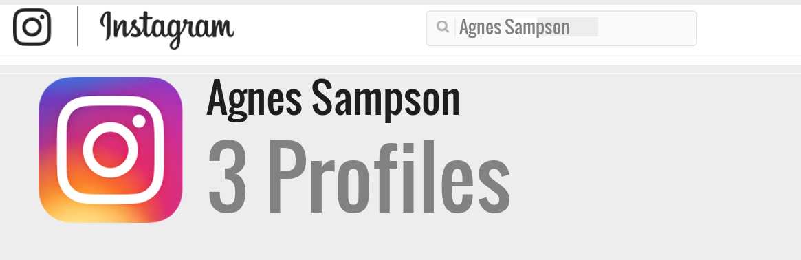 Agnes Sampson instagram account