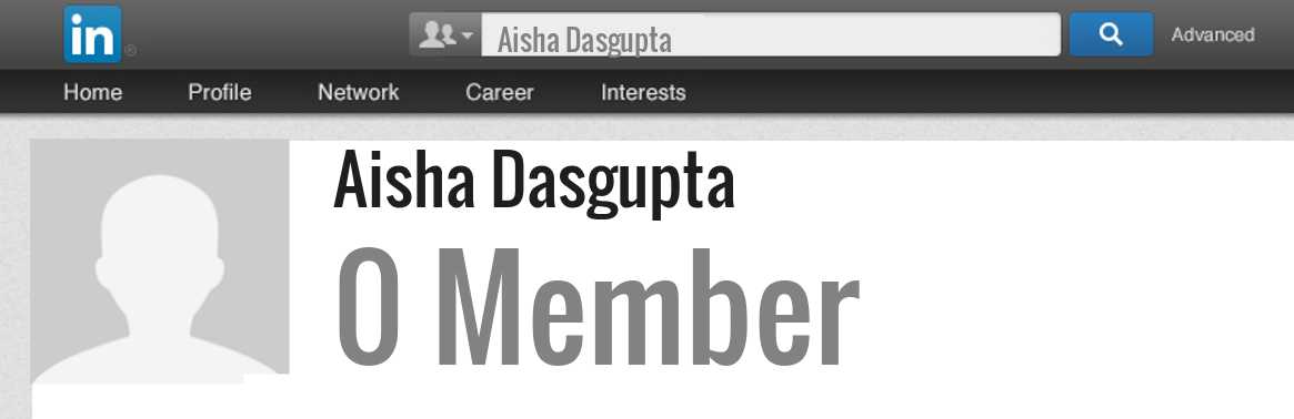 Aisha Dasgupta linkedin profile