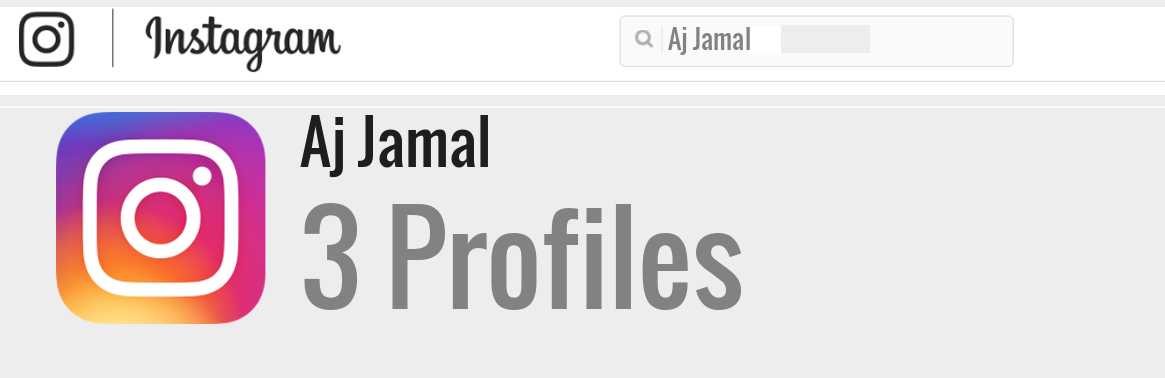 Aj Jamal instagram account