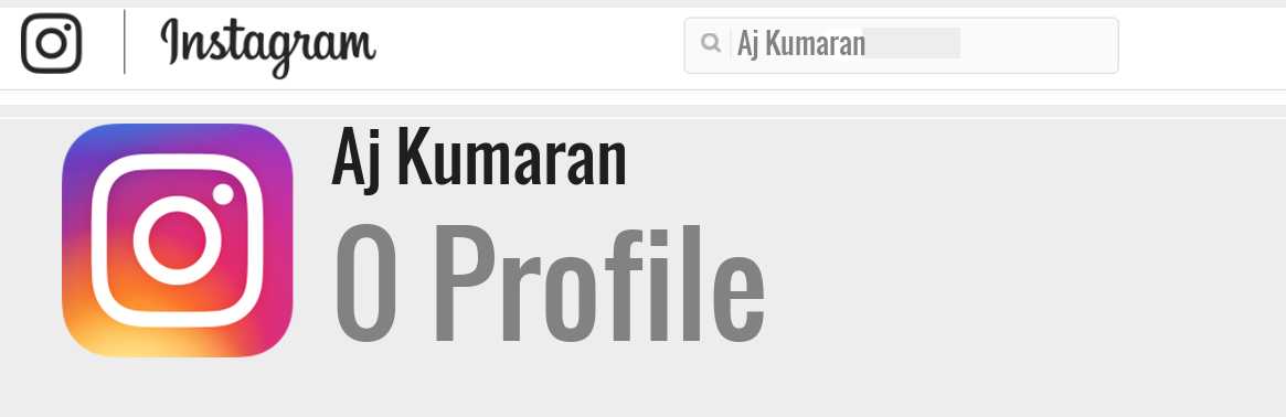 Aj Kumaran instagram account