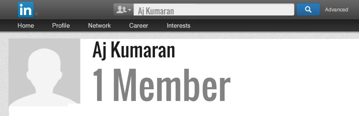 Aj Kumaran linkedin profile