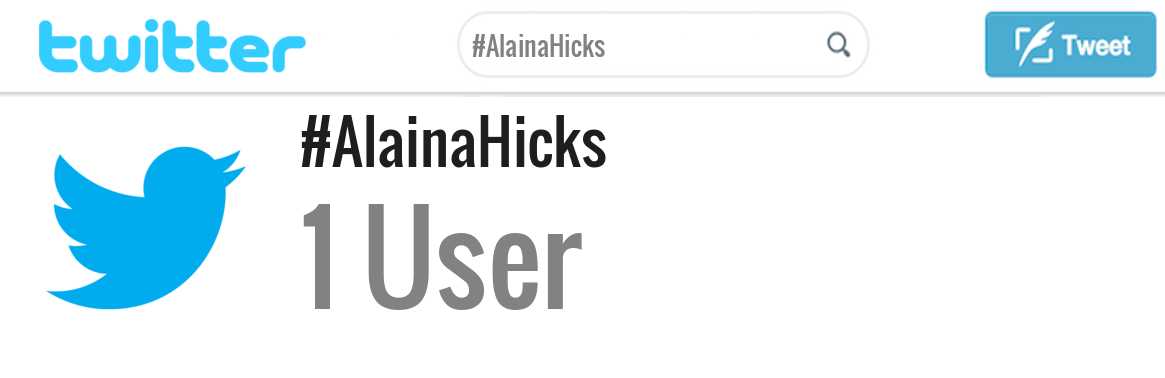 Alaina Hicks twitter account