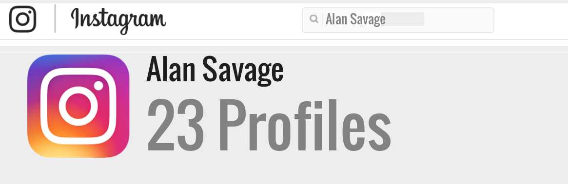 Alan Savage instagram account