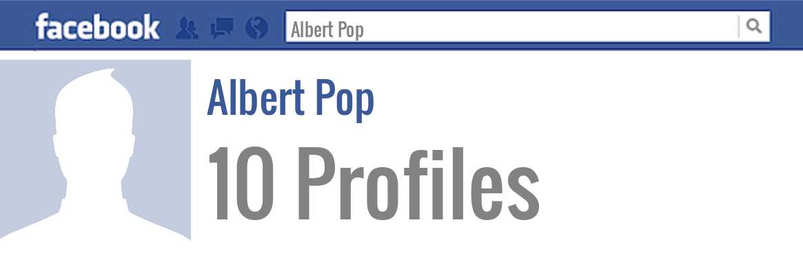 Albert Pop facebook profiles