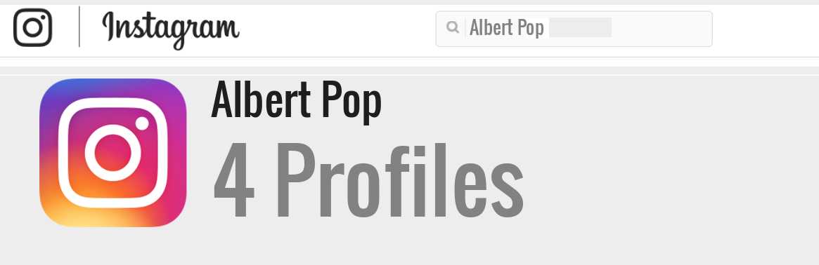 Albert Pop instagram account