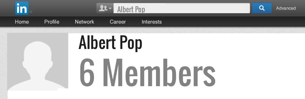 Albert Pop linkedin profile