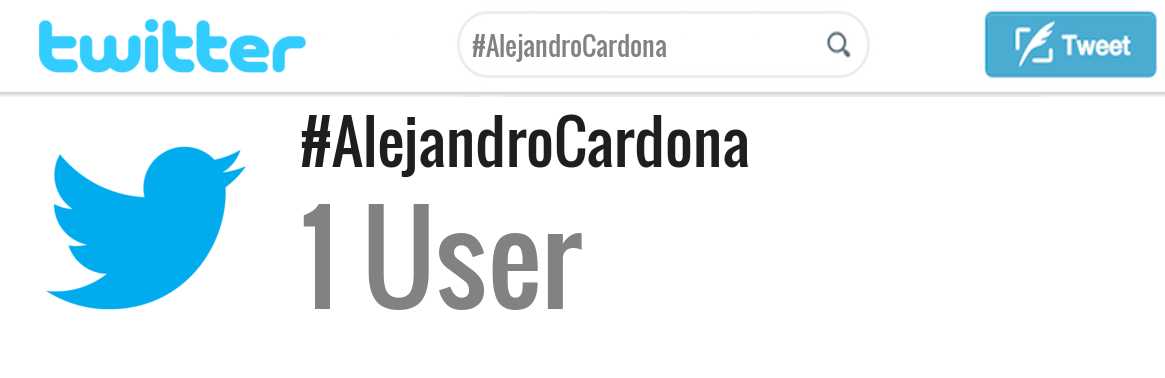 Alejandro Cardona twitter account