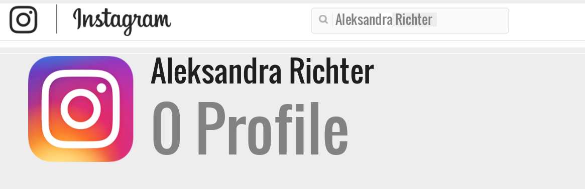 Aleksandra Richter instagram account