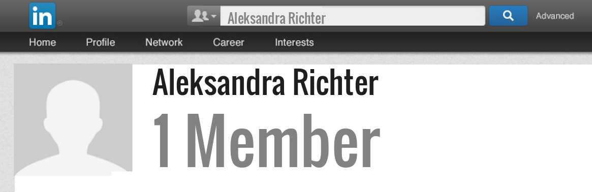 Aleksandra Richter linkedin profile