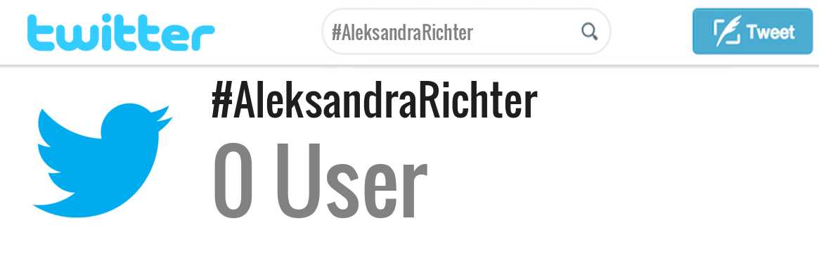 Aleksandra Richter twitter account