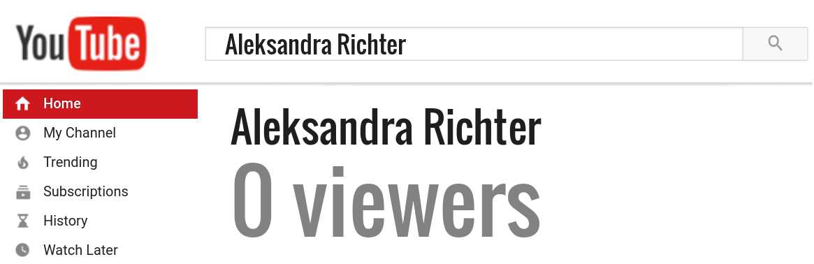 Aleksandra Richter youtube subscribers