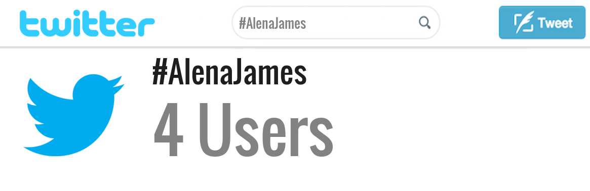 Alena James twitter account