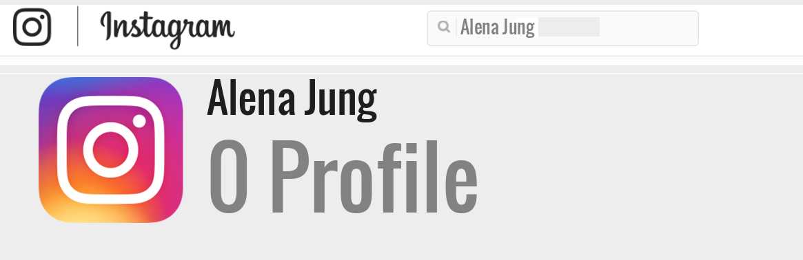 Alena Jung instagram account