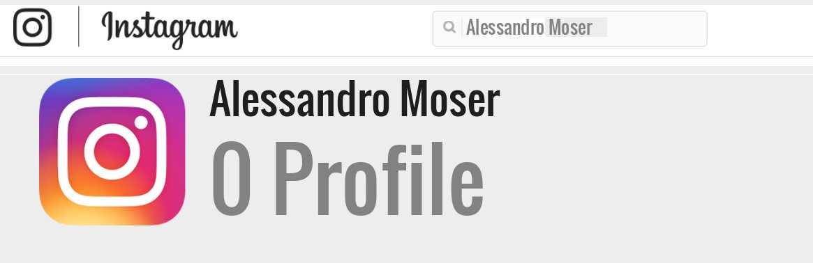 Alessandro Moser instagram account