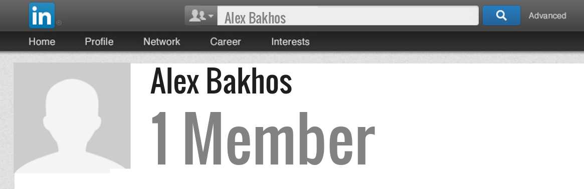 Alex Bakhos linkedin profile