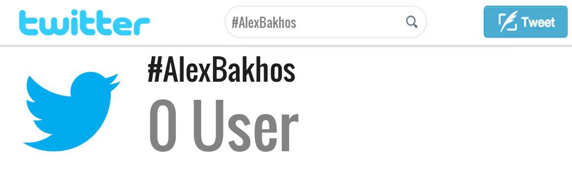 Alex Bakhos twitter account