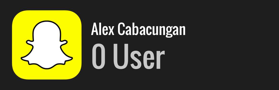 Alex Cabacungan snapchat