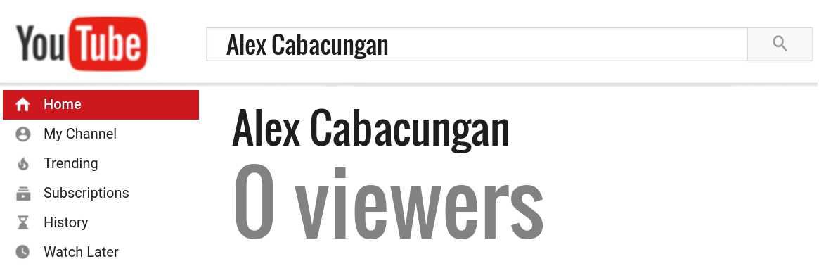 Alex Cabacungan youtube subscribers