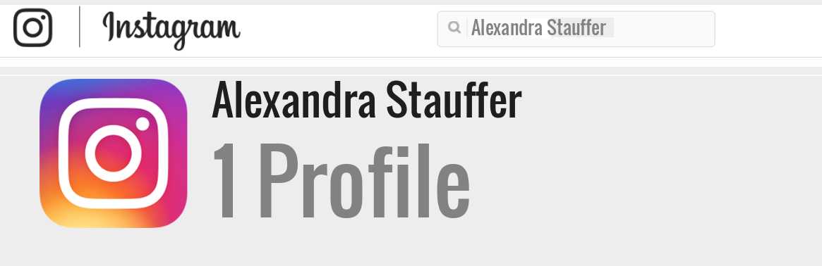 Alexandra Stauffer instagram account