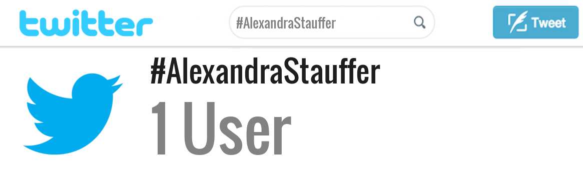 Alexandra Stauffer twitter account