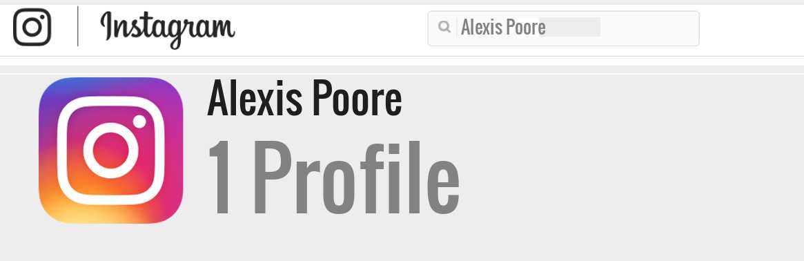 Alexis Poore instagram account