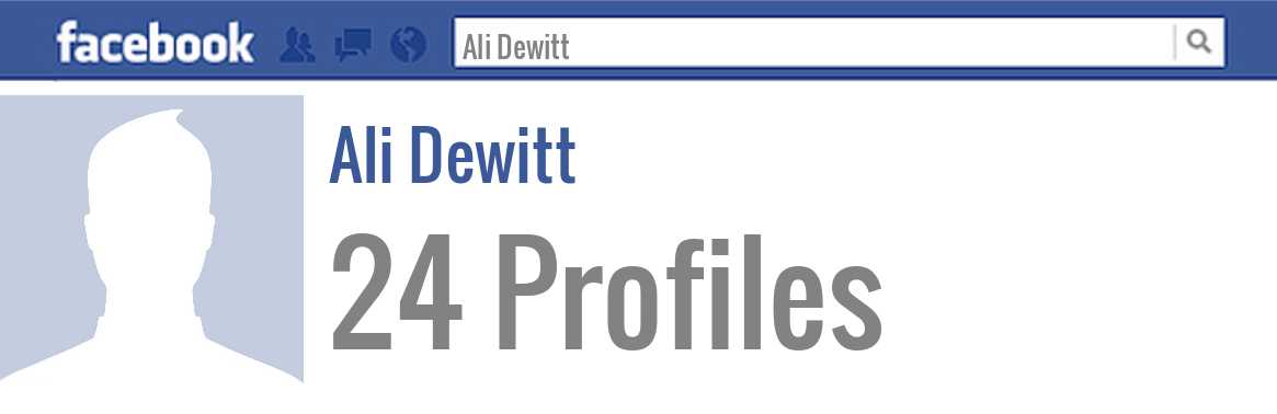 Ali Dewitt facebook profiles