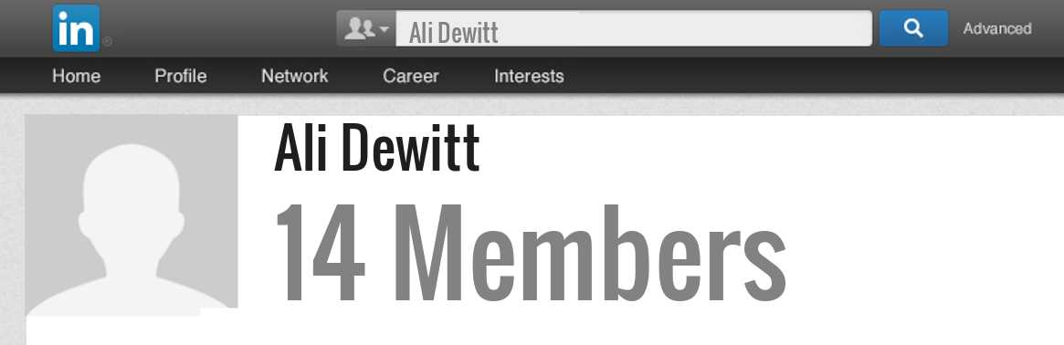 Ali Dewitt linkedin profile