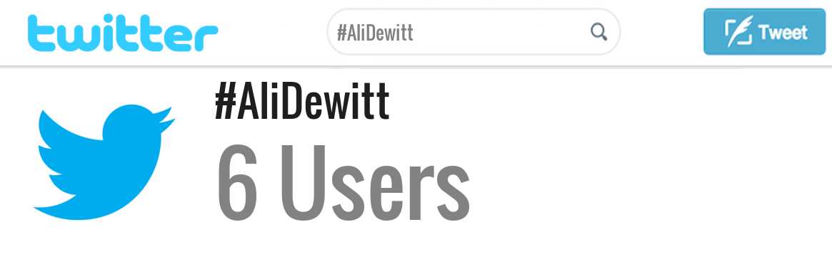 Ali Dewitt twitter account