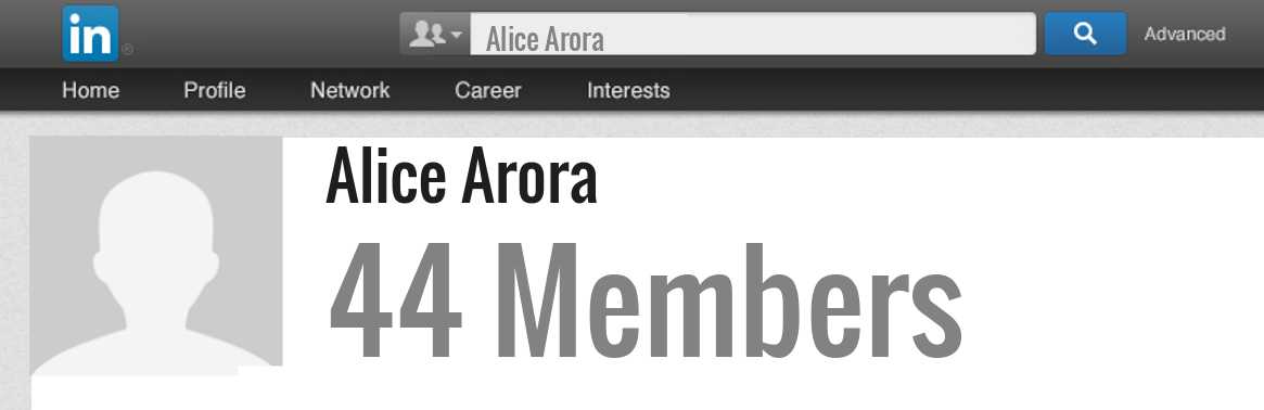 Alice Arora linkedin profile