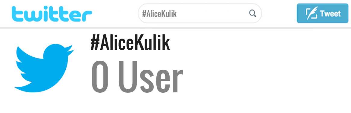 Alice Kulik twitter account