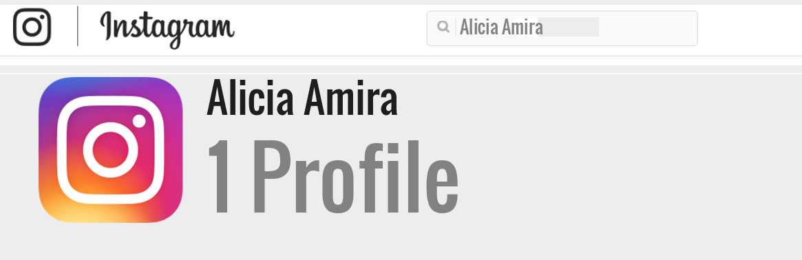 Alicia Amira instagram account