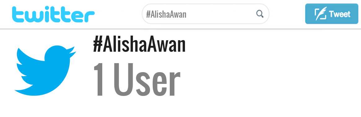 Alisha Awan twitter account