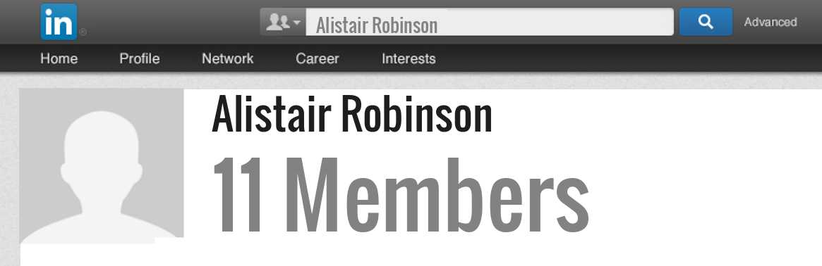 Alistair Robinson linkedin profile