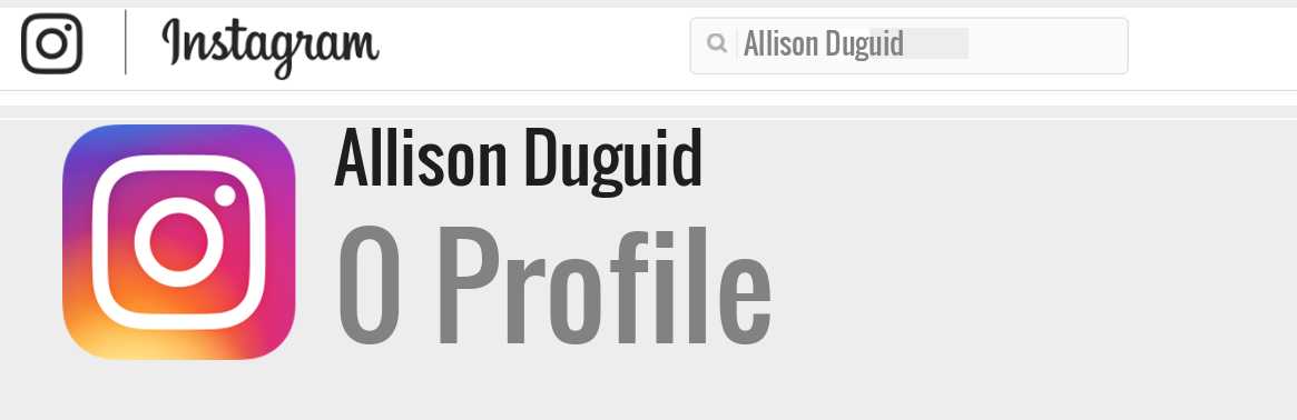 Allison Duguid instagram account